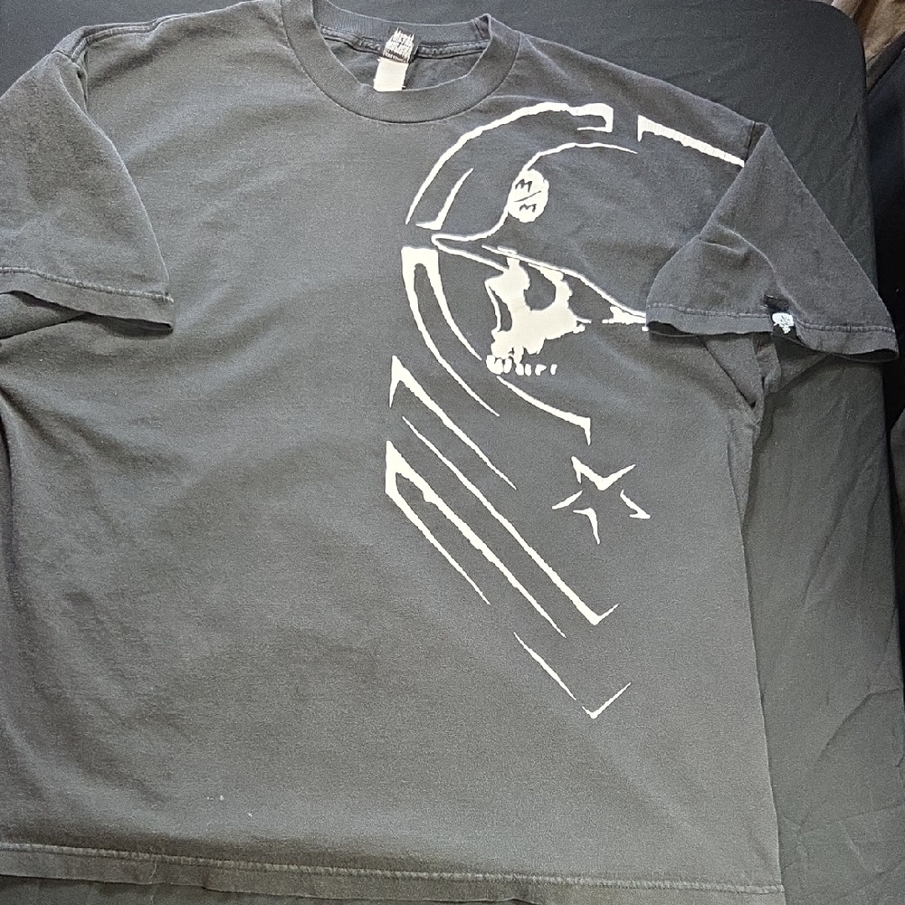 Mens Metal Mulisha Edgy Black Skull Graphic Tee Size XL